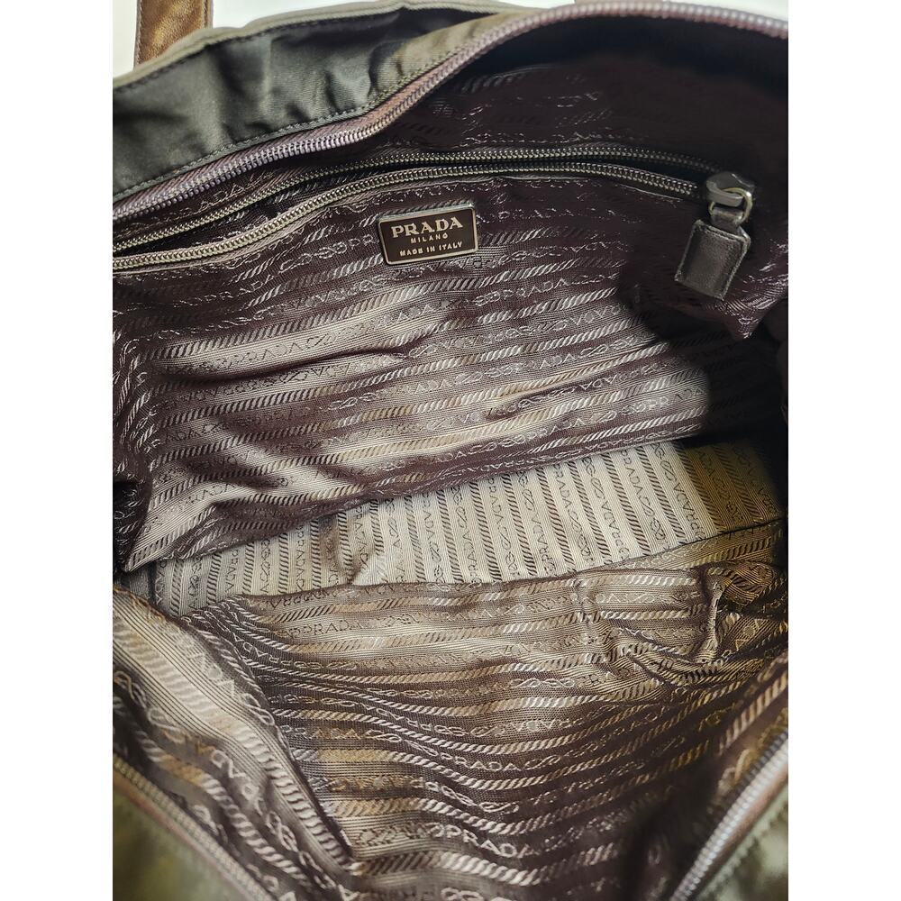Prada Chocolate Brown Microfiber leather bag - Picture 5 of 9